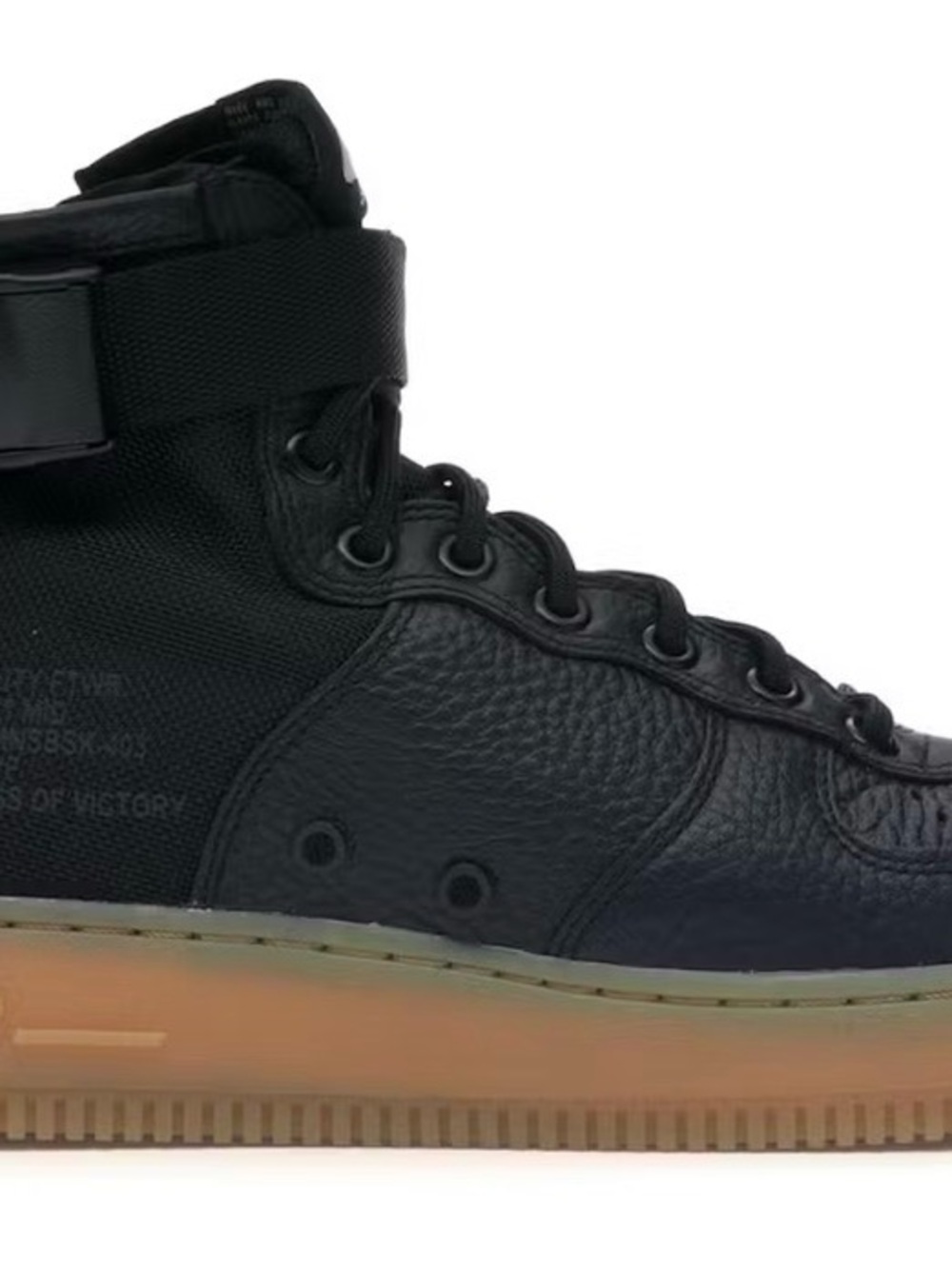 Nike Black High-Top Sneaker with Gum Sole